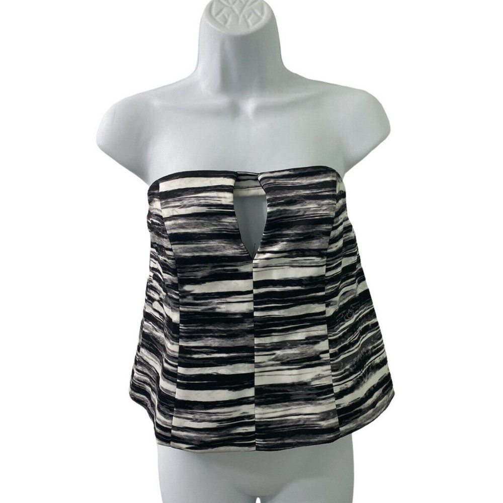 KEEPSAKE The Label Bustier Top Woman's S Black To The Point Boned-in Bodice New
